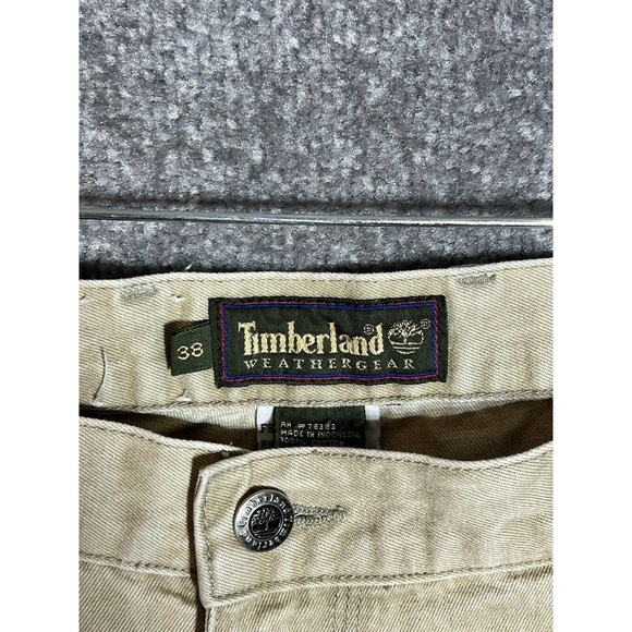 Timberland Weathergear Jeans Mens Size 38x32 Tan Denim Straight Leg Cotton - Picture 3 of 13
